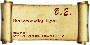 Borsoveczky Egon névjegykártya